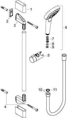 hansgrohe Brauseset Croma Select E Vario-26593400