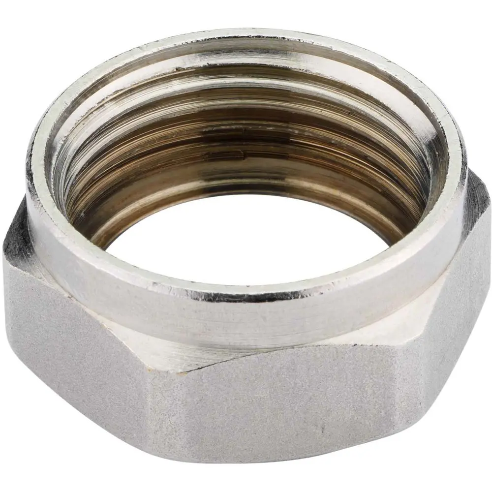 Danfoss Überwurfmutter R 1", zu Nippel R 3/4", matt vernickelt -013G3186