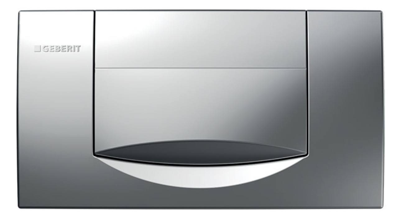Geberit Betätigungsplatte 200F, für Spül-Stopp-Spülung: mattverchromt 115.222.46.1-115222461