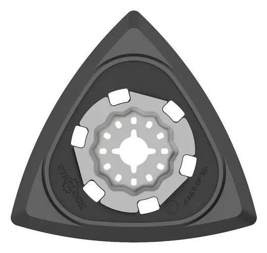 Projahn Deltaschleifplatte für Multitool Starlock mit Klettverbindung, für Schleifpapier 93 x 93 x 93 mm-66316