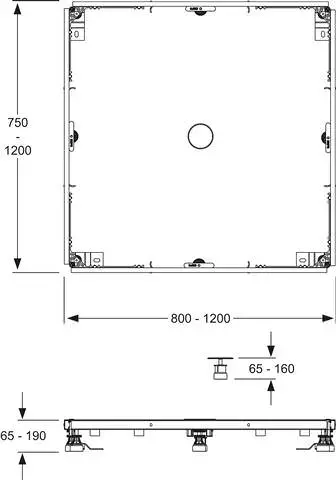 Mepa Montagerahmen SF Rechteck Universal, für superflache Stahl-/Acrylwannen 120/120-150182 Mepa Montagerahmen SF Rechteck Universal, für superflache Stahl-/Acrylwannen 120/120-150182