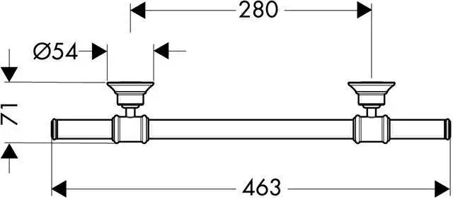 hansgrohe Haltegriff Axor Montreux-42030000 hansgrohe Haltegriff Axor Montreux-42030000
