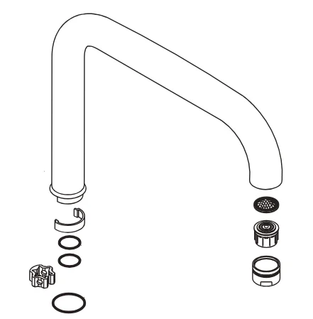hansgrohe Auslauf f. SPTM Allegra Uno chrom-96514000