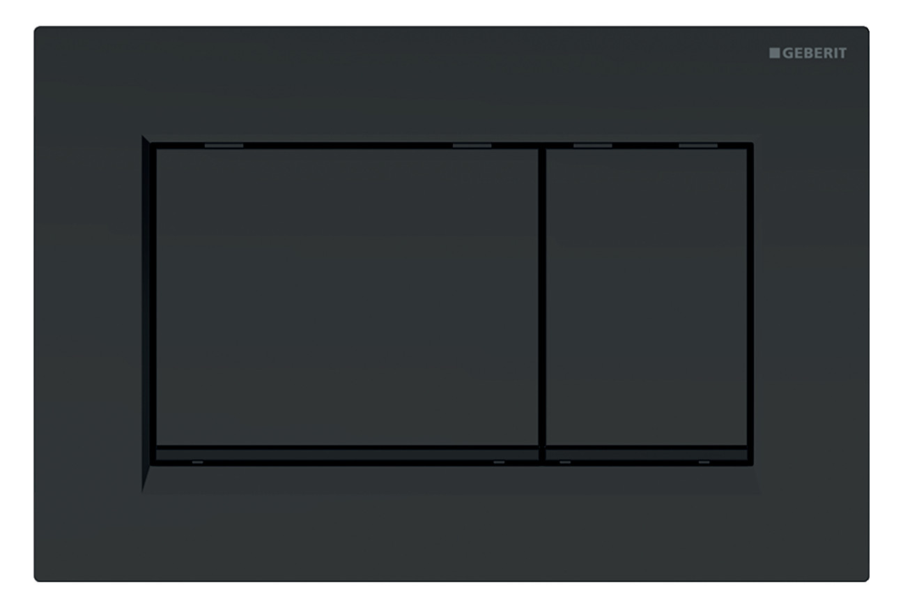 Geberit Betätigungsplatte Sigma20 Square, easy-to-clean-beschichtet, schwarz matt lackiert, schwarz 115.883.16.1-115883161