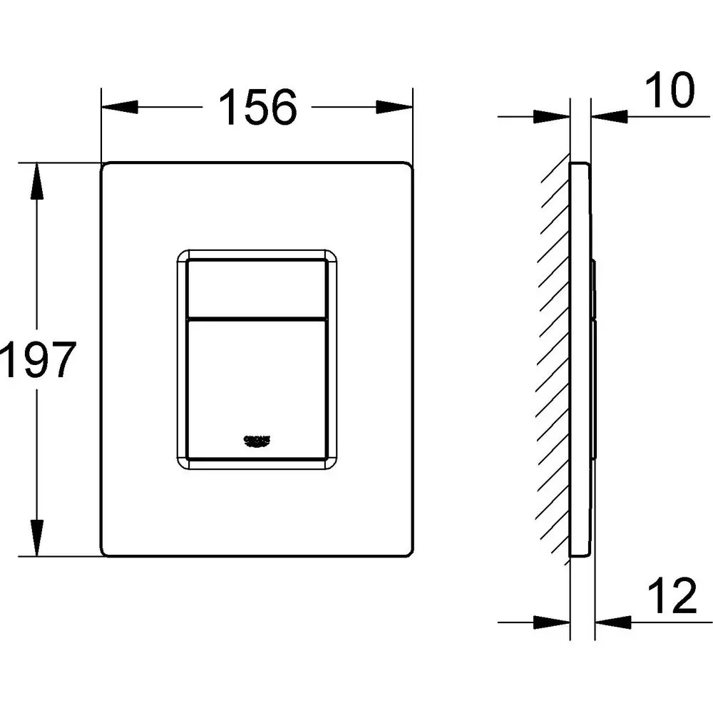 GROHE Abdeckplatte Skate Cosmopolitan senkrechte und waagerechte Montage, alpinweiß-38732SH0