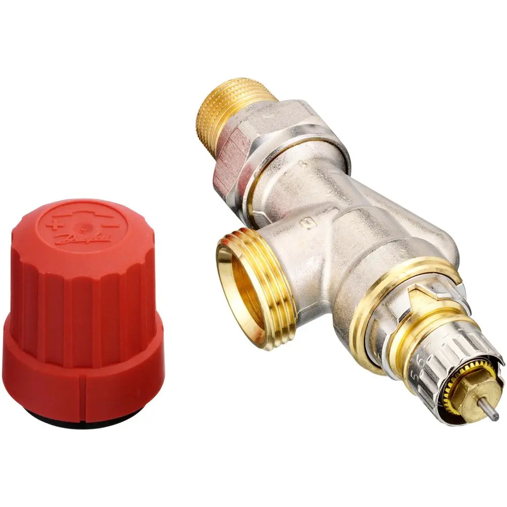 Danfoss Ventilgehäuse RA-N 15, R 1/2", Axial, mit AG, matt vernickelt -013G4203 Danfoss Ventilgehäuse RA-N 15, R 1/2", Axial, mit AG, matt vernickelt -013G4203