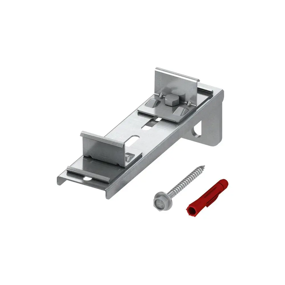 TECE Doppelbefestigung TECEprofil verzinkt, lange Ausführung, Befestigung von 2 Profilrohren am Bauk-9030013