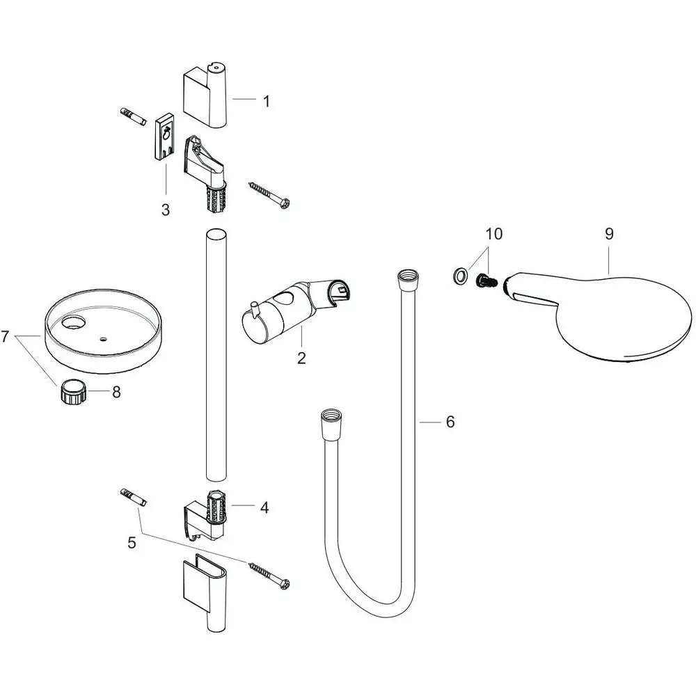 Hansgrohe Brauseset Raindance Select S 150 mit 65 cm Brausestange Unica S Puro, chrom, 3jet-27802000
