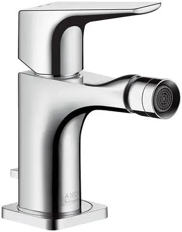 Hansgrohe Bidet-Einhebelmischer Axor Citterio E Ausladung 114mm, mit Hebelgriff, Zugstangen-Ablaufgarnitur, chrom -36121000