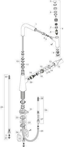 hansgrohe Spültisch-Einhebelmischer Metris Select 240-14857800