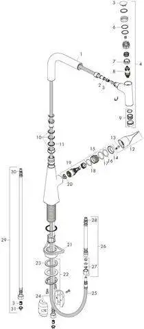 hansgrohe Spültisch-Einhebelmischer Metris Select 240-14857800