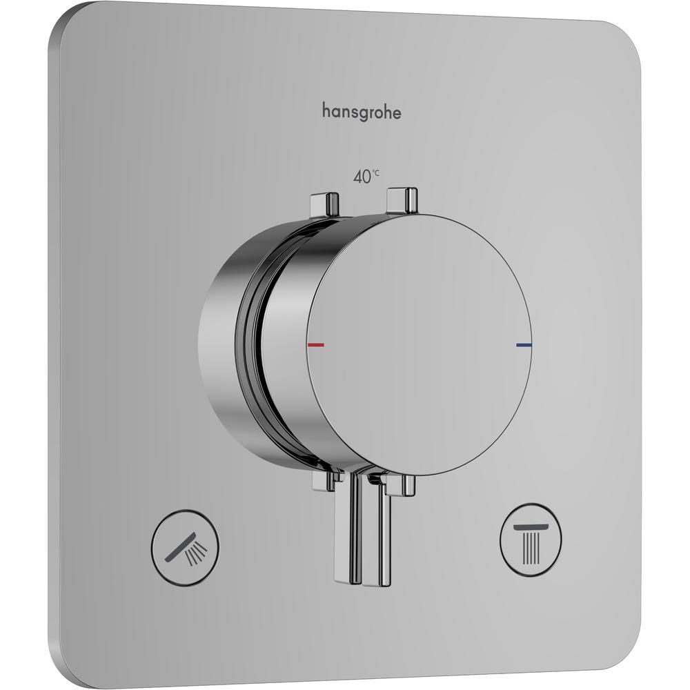 Hansgrohe Thermostat Unterputz Ecostat Comfort Q, für 2 Verbraucher, chrom-33713000