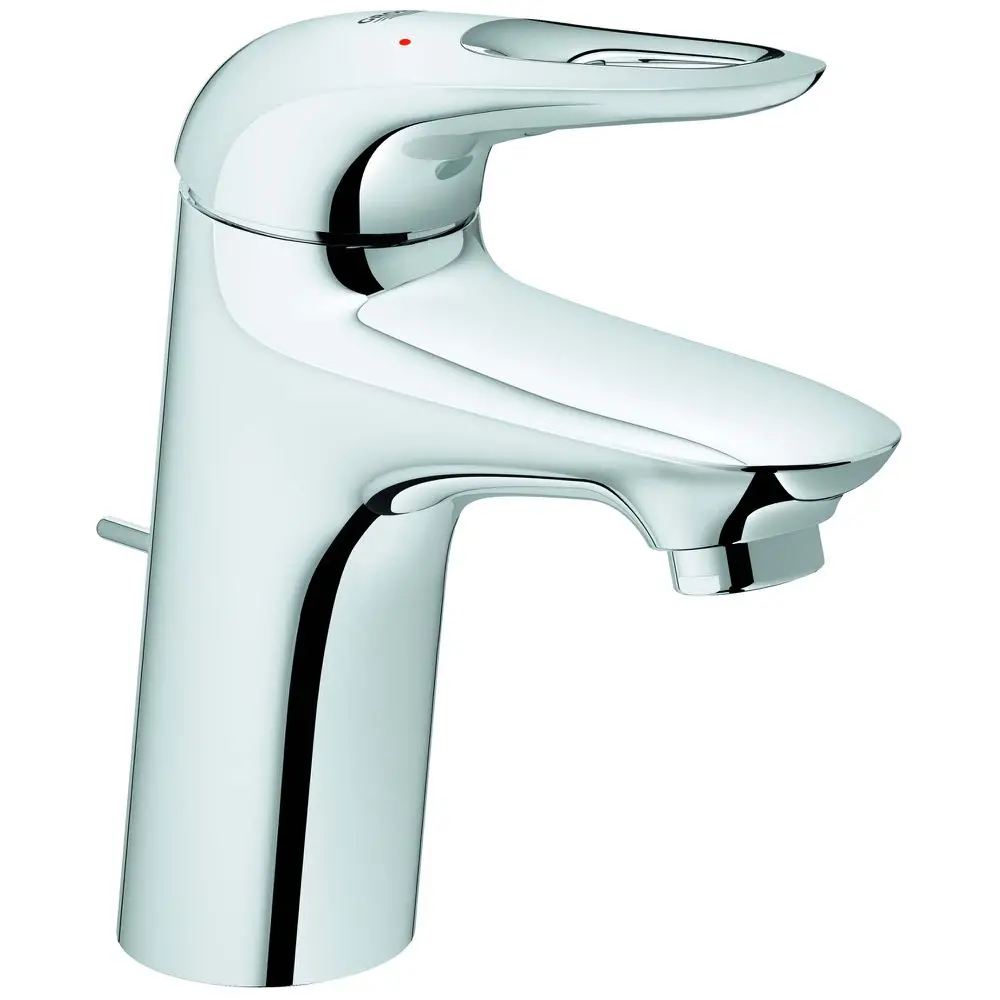 GROHE Waschtisch-Einhebelmischer Eurostyle 1/2", S-Size, mit Ablaufgarnitur, offener Metall-Hebelgriff, chrom -33558003