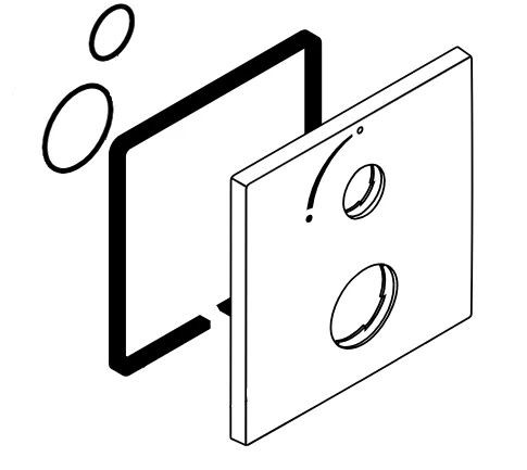 hansgrohe Rosette Axor Starck x für Thermostat m. Absperrventil Fertigset chrom-97925000