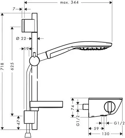 Hansgrohe Brauseset Raindance Select S 150-27036000