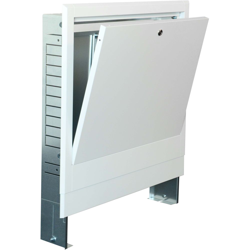 Zewotherm Unterputz-Verteilerschrank Objekt weiß, UP 2-3 Heizkreise, Breite 450 mm, Bautiefe 110 mm-11150030