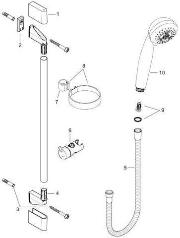 hansgrohe Crometta 85 Brauseset Multi mit Brausestange-27766000