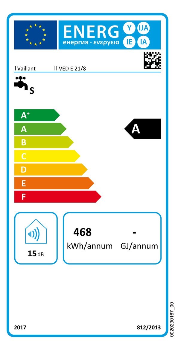 Vaillant Elektro-Durchlauferhitzer VED E 21/8 21 kW, elektronisch geregelt-10023778