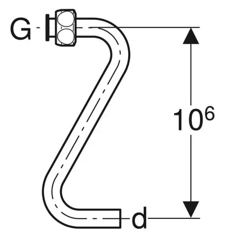 Geberit Verbindungsrohr d 10mm zu Geberit Füllventil Typ 380-240710001