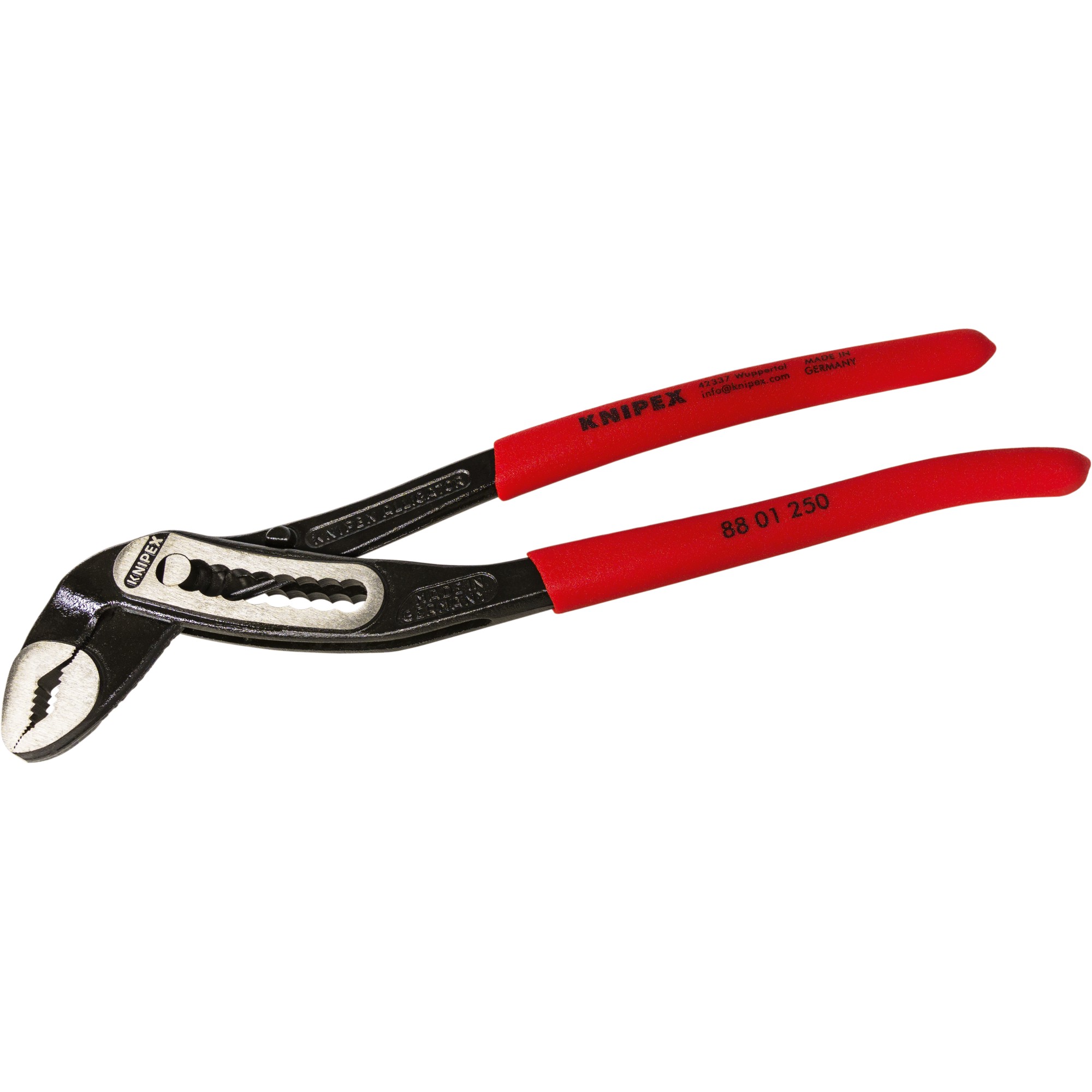 Triuso Alligator-Wasserpumpenzange Knipex Kunststoffgriffe, 9-fach verstellbar, 250 mm, SW -46 mm-8801250SB