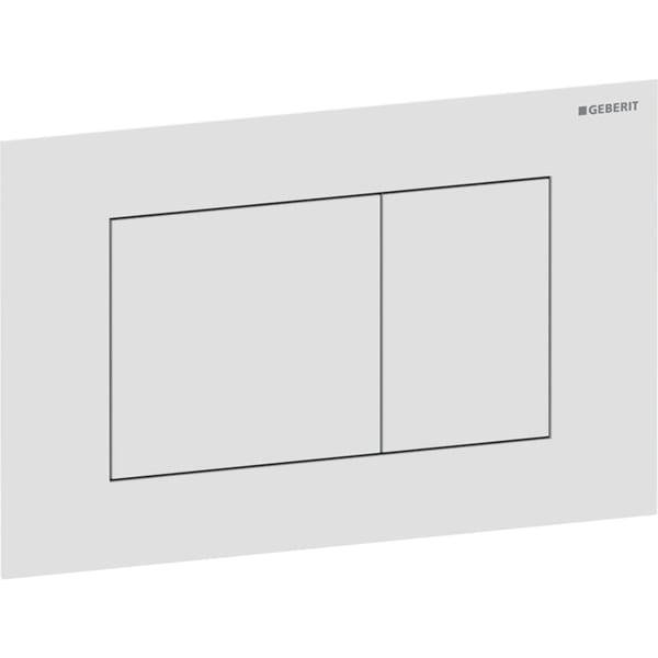 Geberit Sigma40 Betätigungsplatte, eckig, 2-Mengen-Spülung: Platte, Taste: weiß matt / easy-to-clean-beschichtet-115629JT1