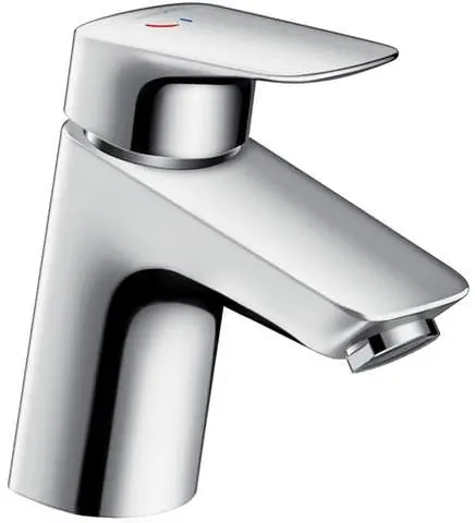 Hansgrohe Waschtisch-Einhebelmischer Logis 70 CoolStart EcoSmart 5 l/min, mit Zugstangen-Ablaufgarnitur, chrom-71072000