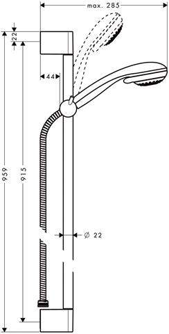 hansgrohe Crometta 85 Brauseset Multi mit Brausestange-27766000