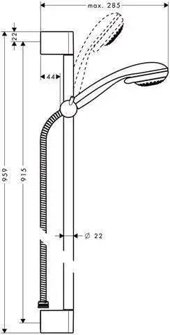 hansgrohe Crometta 85 Brauseset Multi mit Brausestange-27766000