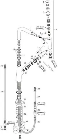 Spültisch-Einhebelmischer Talis Select-M51-220-72822800