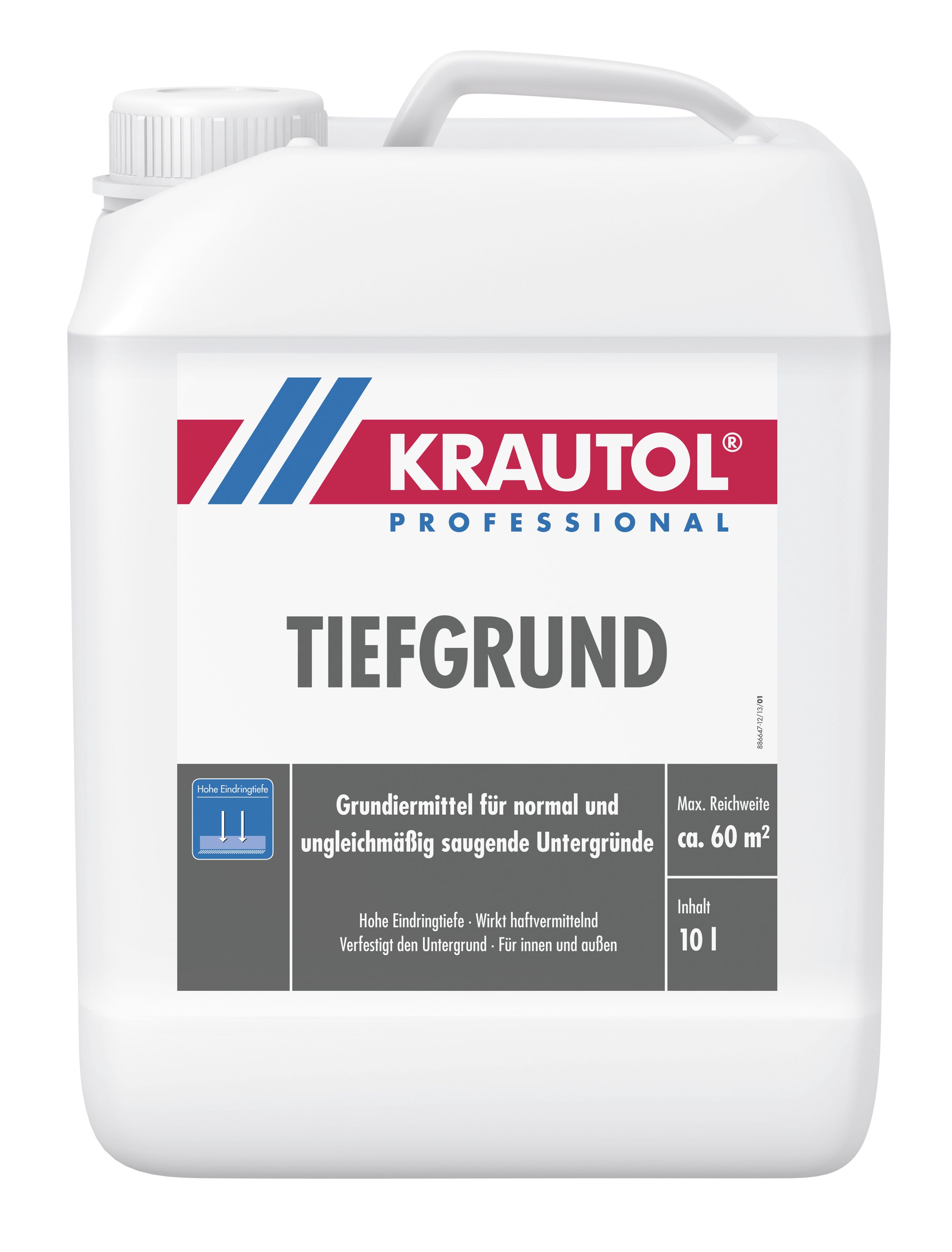 Krautol Dispersions-Grundierung TIEFGRUND für normal und ungleichmäßig saugende Untergründe, für Innen & Außen-828836