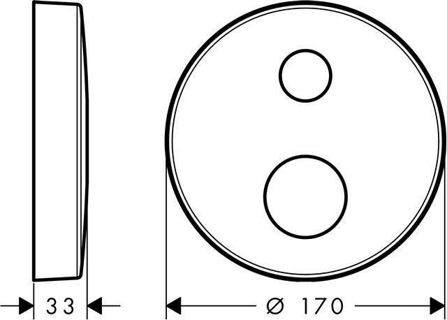 hansgrohe Verlängerungsrosette Axor rund, 2-Loch, chrom-14961000