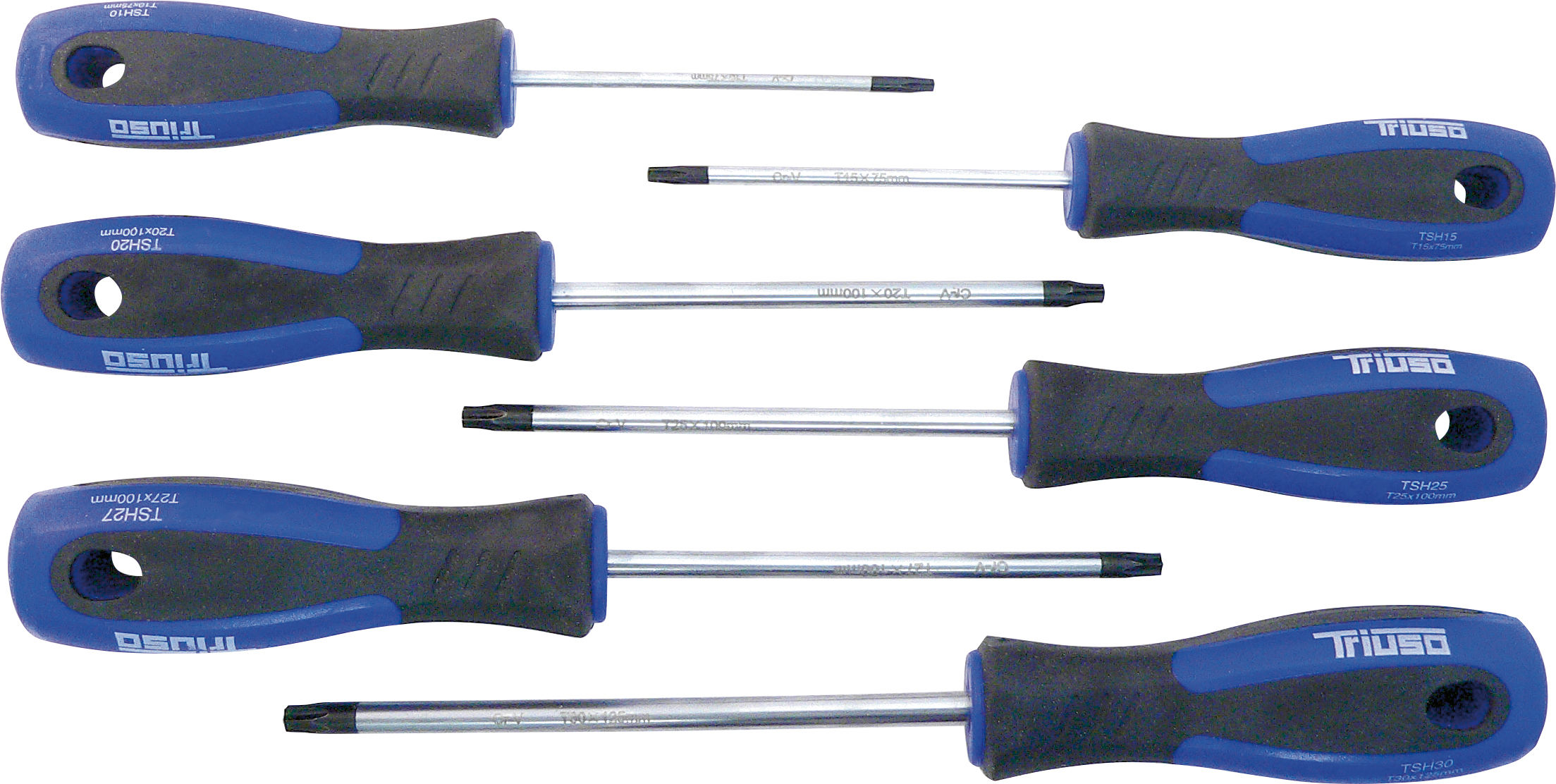 Triuso Schraubendreher-Satz 6-teilig, für Torx T10, T15, T20, T25, T27, T30-TSET6