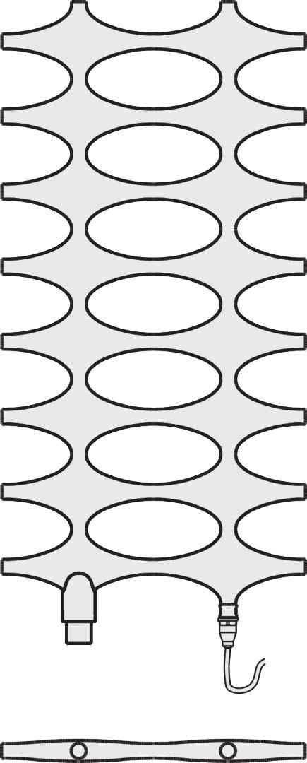 Kermi Design-Ventilheizkörper Ideos-V 1151x508mm, weiß R 9016, Elektro-Zusatzbetrieb WRS rechts-IDV1112500114XK