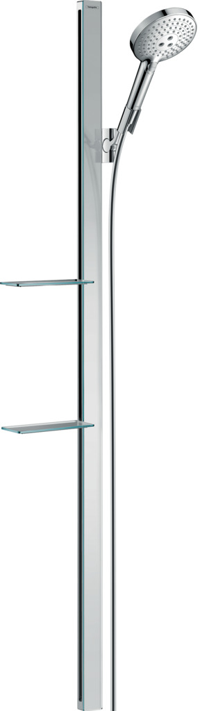 hansgrohe Raindance Select S Brauseset 120 3jet mit Brausestange 150 cm und Seifenschalen mit 150cm Brausestange Unica E, chrom-27646000
