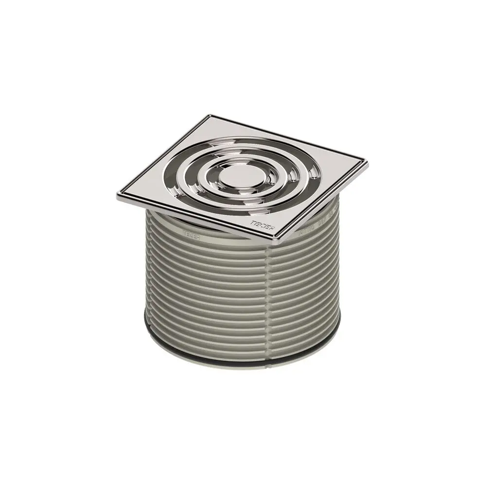 TECE Rostrahmen TECEdrainpoint S 100 x 100 mm, Edelstahl, mit Designrost-3660002