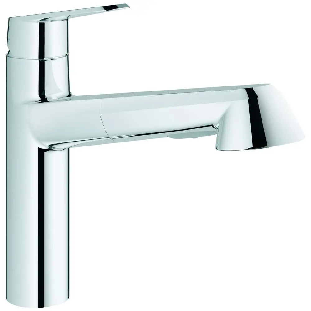 GROHE Spültisch-Einhebelmischer Eurodisc Cosmopolitan 1/2", herausziehbare Dual Spülbrause, mittelhoher Auslauf, chrom -32257002