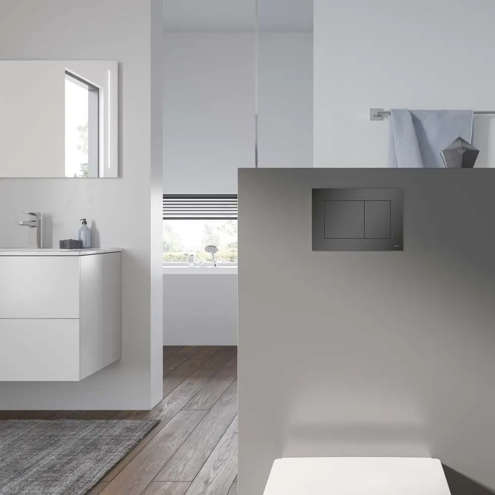 TECE WC-Betätigungsplatte TECEnow schwarz matt, für Zweimengentechnik-9240407