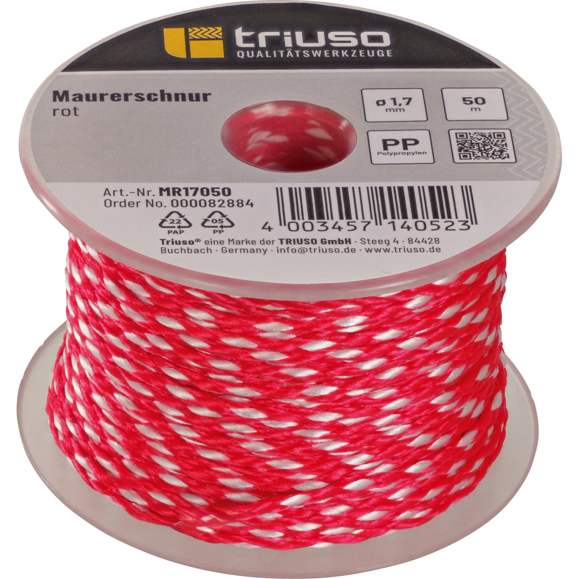 Triuso Profi-Maurerschnur – 1,7 mm, 50 m MR17050-MR17050