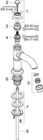 hansgrohe Standventil Axor Montreux DN 15, chrom, Ausladung 104mm-16530000
