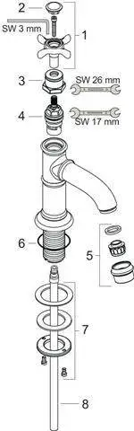 hansgrohe Standventil Axor Montreux DN 15, chrom, Ausladung 104mm-16530000