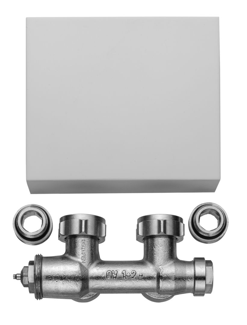 Kermi Ventilhahnblock Blende weiß, Eckform-ZV01190001