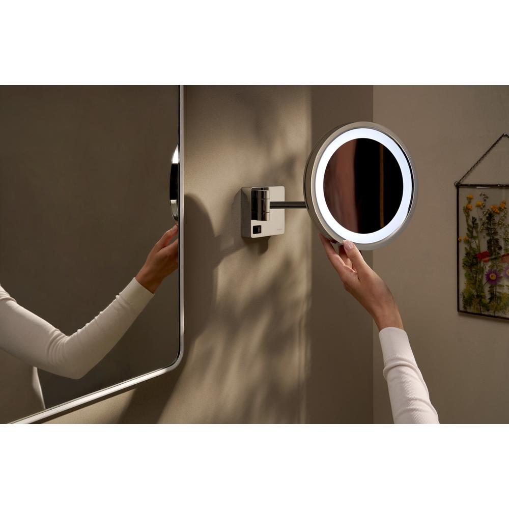 hansgrohe Rasierspiegel AddStoris mit LED, Wandmontage, chrom-41790000