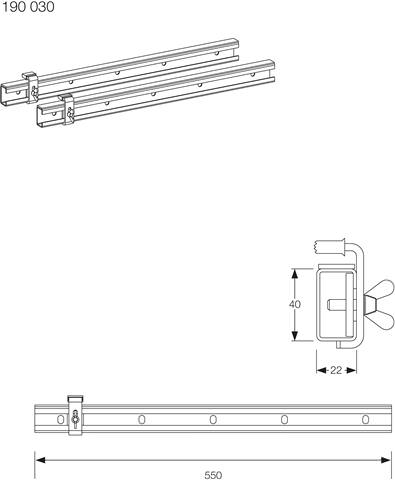 MEPA Wannenleisten 550mm, 2 Stück-190030