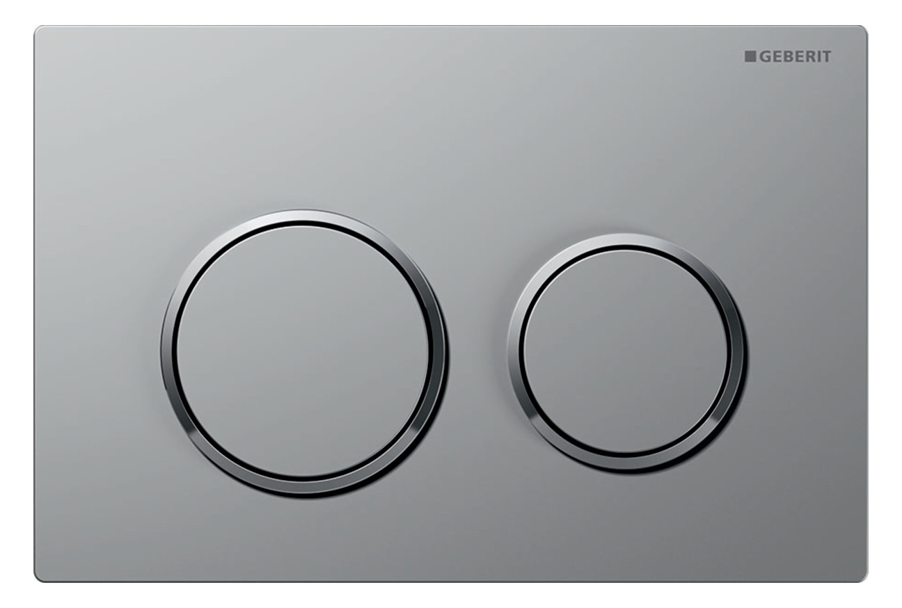 Geberit Betätigungsplatte Omega20: mattchrom-lackiert, easy-to-clean-beschichtet, hochglanz-verchrom-115085JQ1
