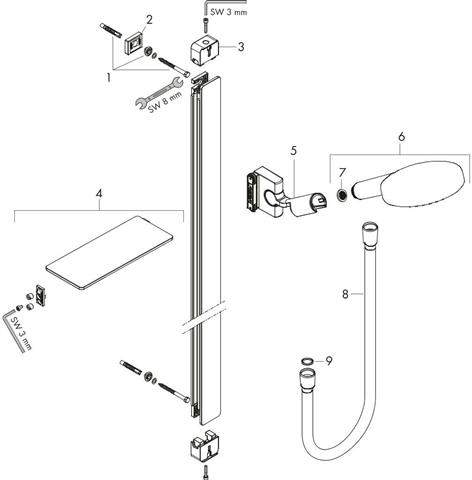 hansgrohe Raindance Select S Brauseset 120 3jet mit Brausestange 150 cm und Seifenschalen-27646000