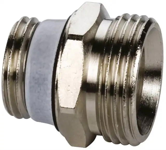 Simplex Anschlussnippel G 1/2 MxG 3/4 M Eurokonus, Messing vernickelt, selbstdichtend-F10390 Simplex Anschlussnippel G 1/2 MxG 3/4 M Eurokonus, Messing vernickelt, selbstdichtend-F10390