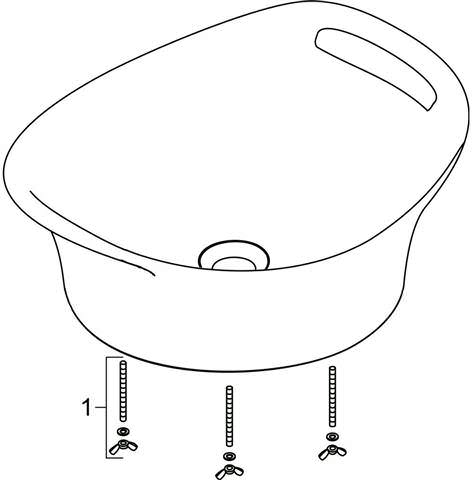 hansgrohe Waschschüssel Axor Urquiola 51,1 x 42,7 cm, Mineralguss, weiß-11301000