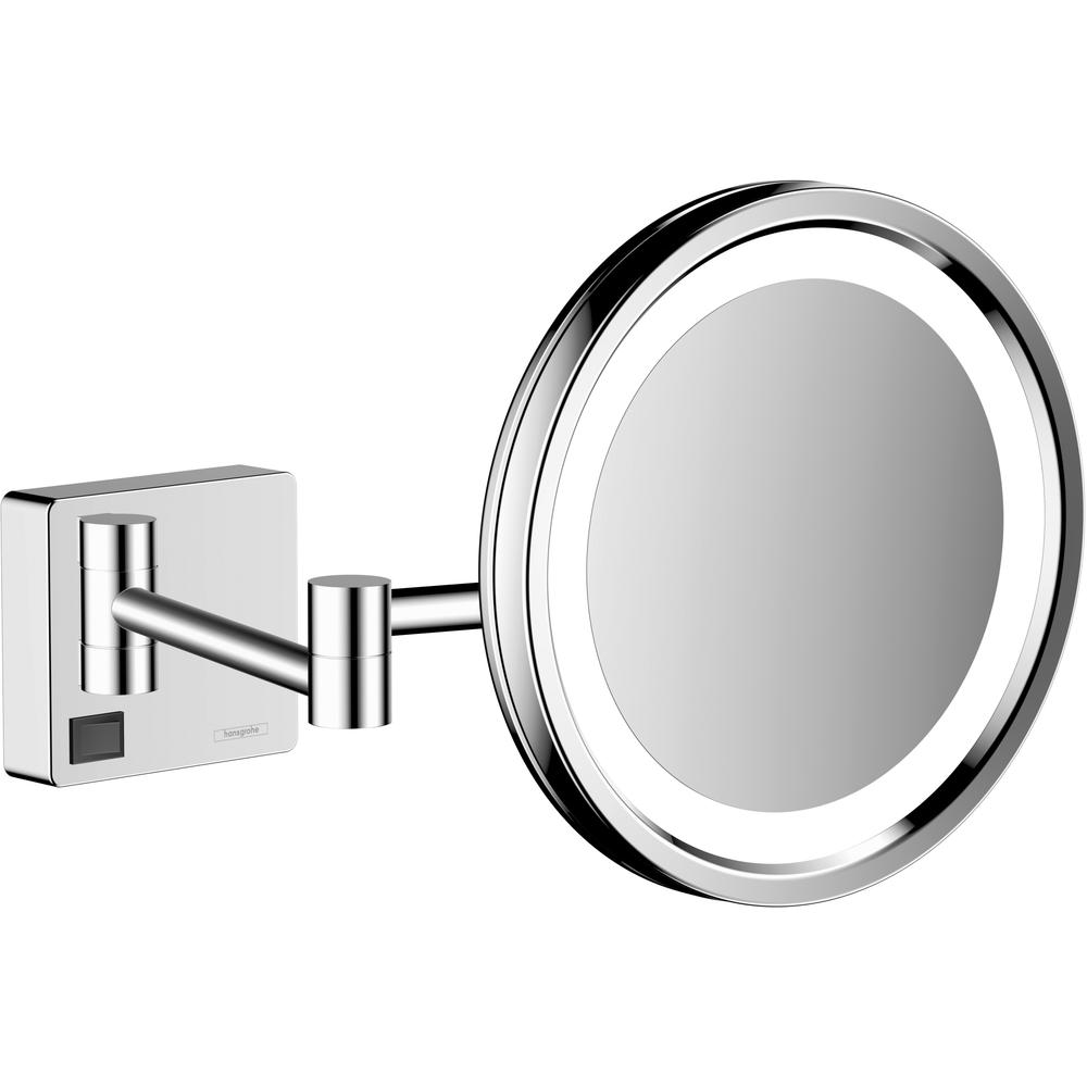 hansgrohe Rasierspiegel AddStoris mit LED, Wandmontage, chrom-41790000