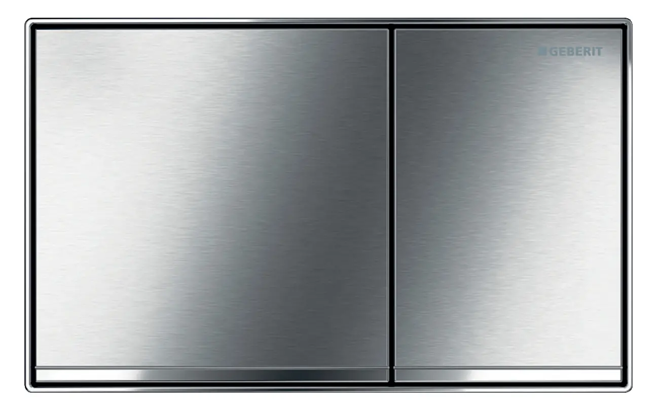 Geberit Betätigungsplatte Sigma60, flächenbündig: verchromt, gebürstet, easy-to-clean-beschichtet, h-115640GH1