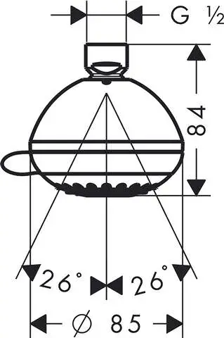 Hansgrohe Kopfbrause Crometta 85 Multi Ø 85 mm, chrom-28425000